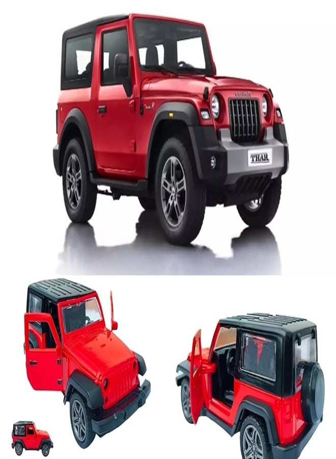 BIGfun TOYS S.S.C. Thar 3 Door car Toy for Kids|Pull Back and go|Mahindra|Metal|Miniature Model of Real car|Random Color|Best Item 44 - Image 2